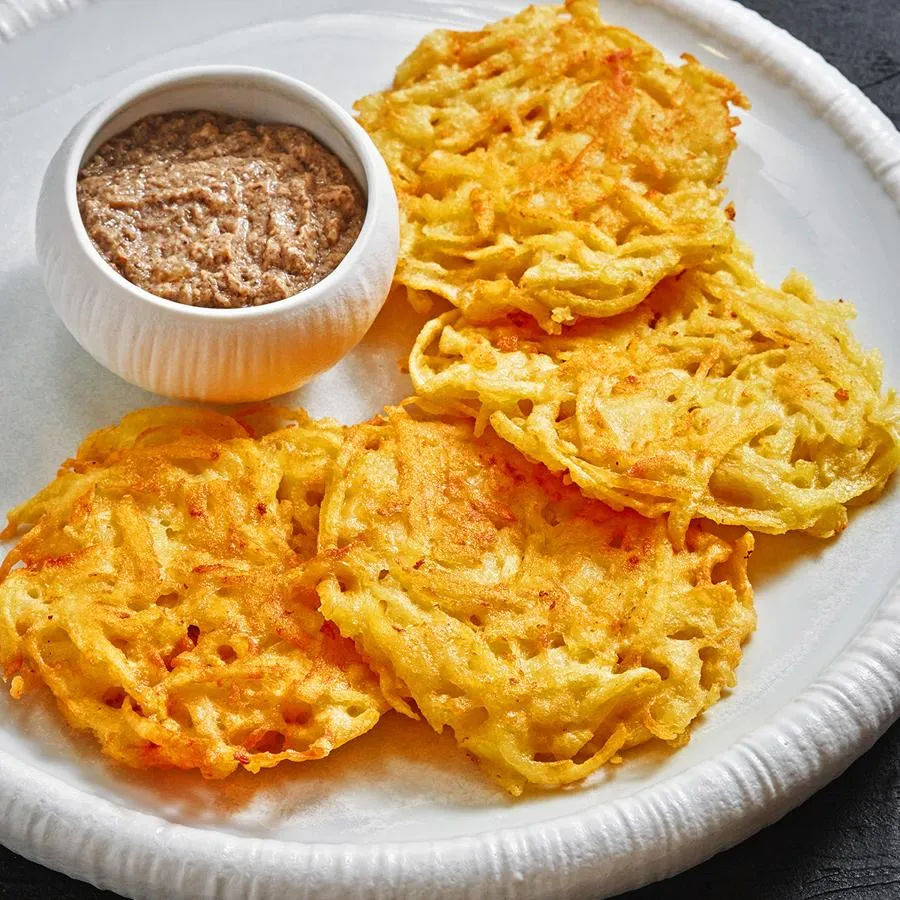Драники с грибной икрой
