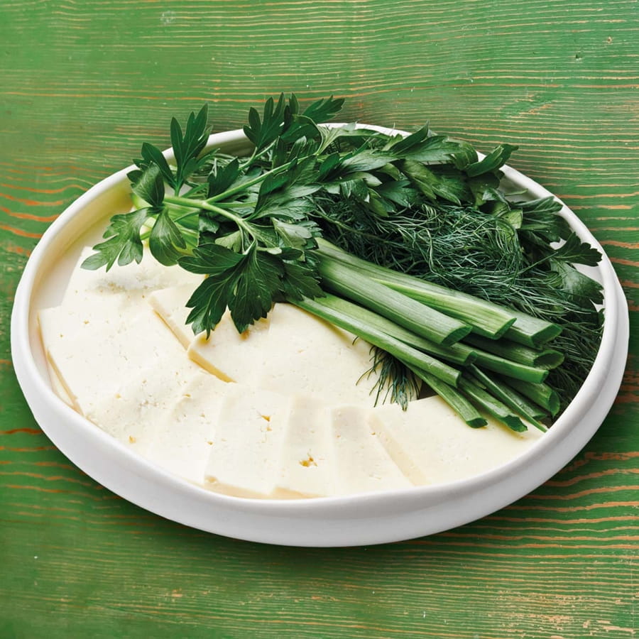 Брынза с зеленью