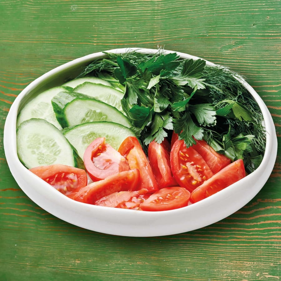 Овощи с зеленью