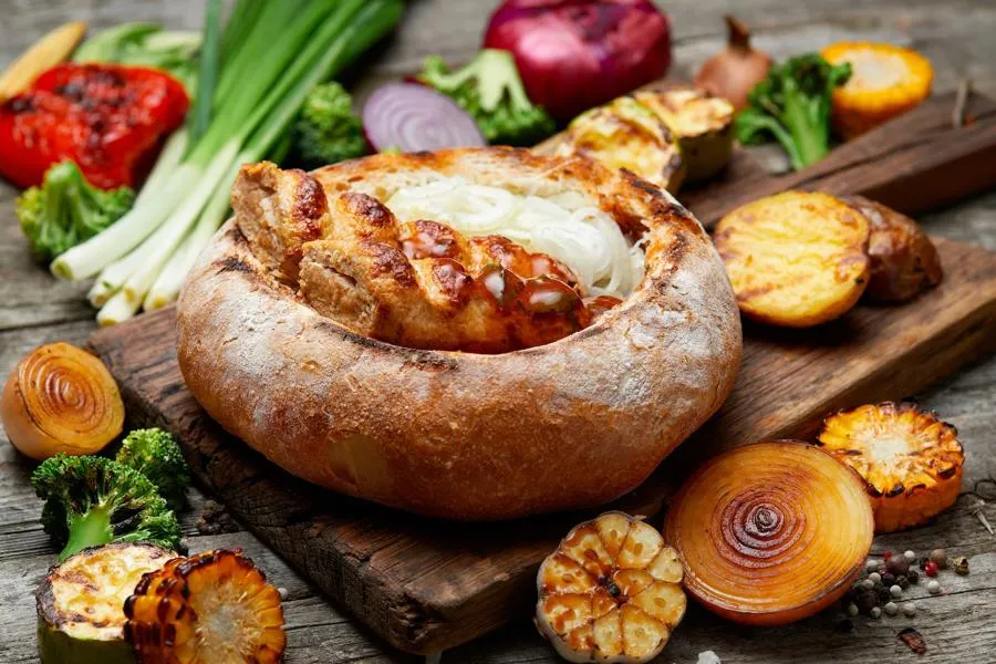  Люля кебаб из курицы в хлебе