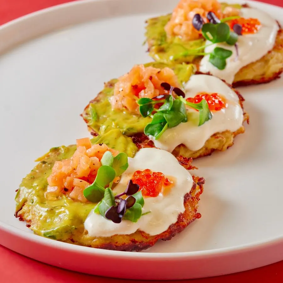 Драники с сёмгой