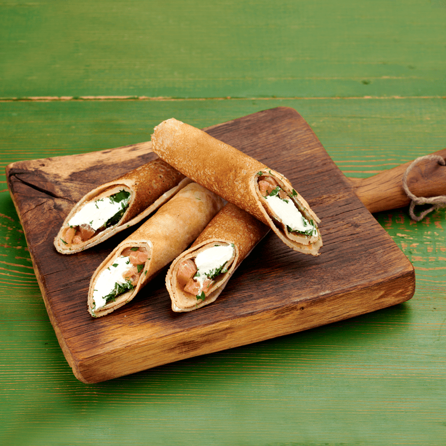 Блины с семгой