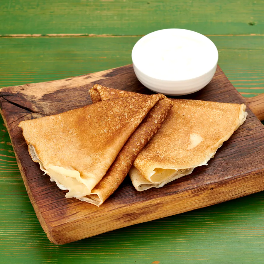 Блины домашние со сметаной