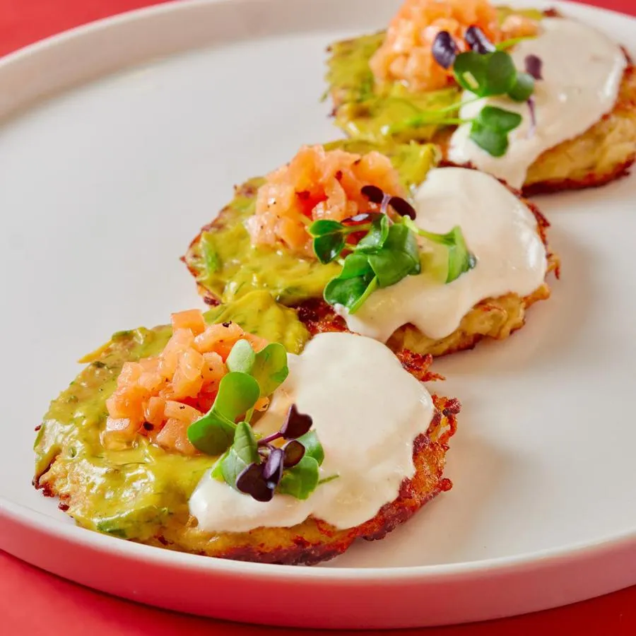 Драники с сёмгой